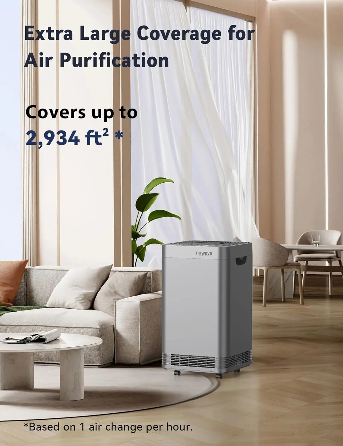 Nuwave Whole House  Purifiers, Oxypure Smart  Purifier with 5 Stage Tower Structure  Filter,  Quality & Odor Sensors