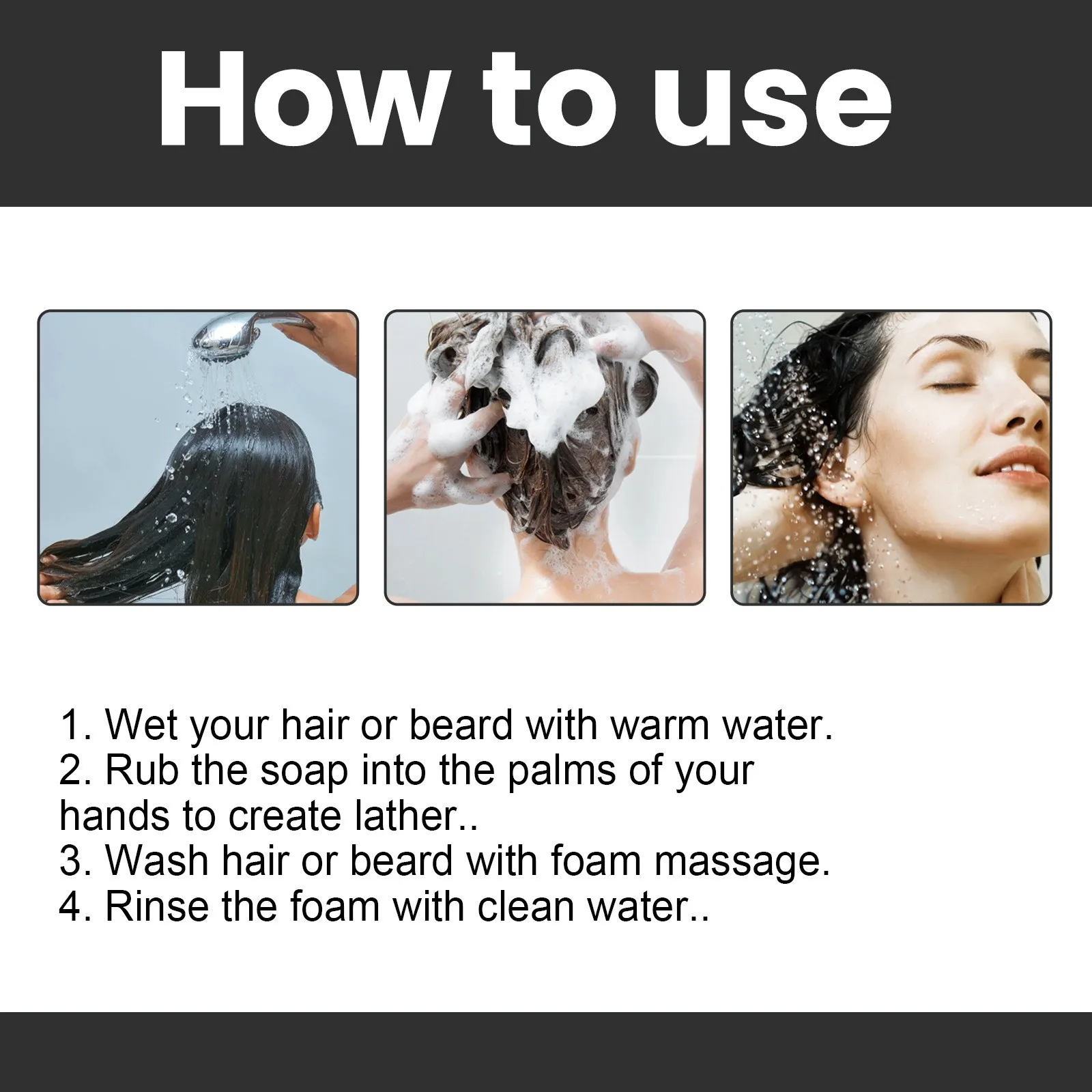 Graues Haar Reverse Seife Mähne grau Reverse Seife Reverse Shampoo Seife Reverse White Haar Seife Shampoo 55g