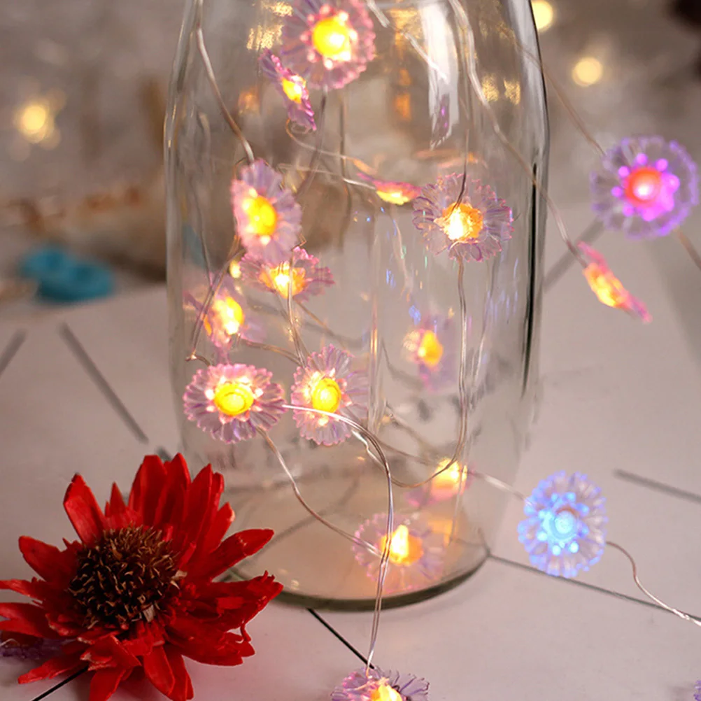 1 قطعة عيد الميلاد ديزي معلقة LED سلسلة أضواء 20 المصابيح آمنة خفيفة الوزن الديكور للمنزل حديقة حفلة أضواء ليلية عيد الميلاد #1