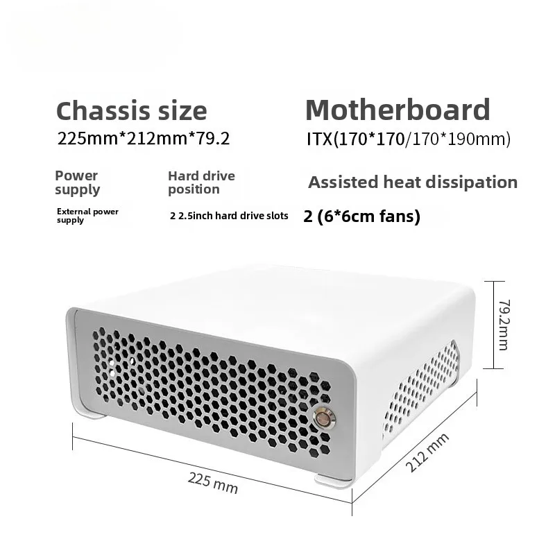 Ultra-Thin Mini ITX Case Half Height Full Height All-in-One 17*17 HTPC Small Case Home DIY Enclosure view 4