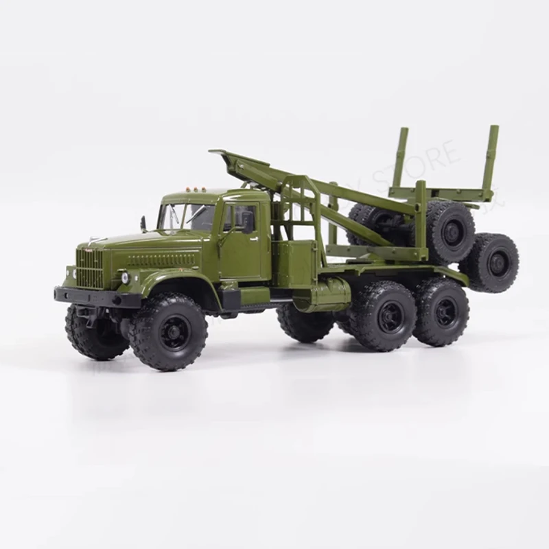 

1:43 Scale Wood Transport Vehicle KRAZ-255L1 JGRN054 Simulation Alloy Car Model Static Display Collectible Souvenir Decoration