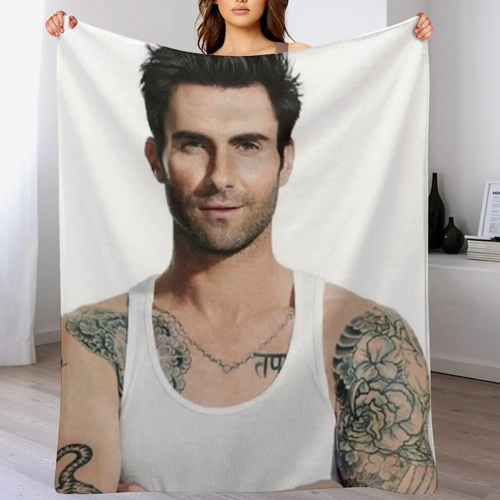 New adam levine Throw Blanket Shaggy Luxury Designer Sofa Throw Furrys Blankets