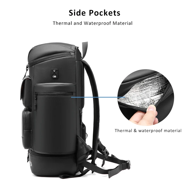 Mochila para hombre, bolso para ordenador portátil de 17 pulgadas, mochilas impermeables de gran capacidad, bolsa de viaje deportiva de negocios con compartimento para zapatos para mujer