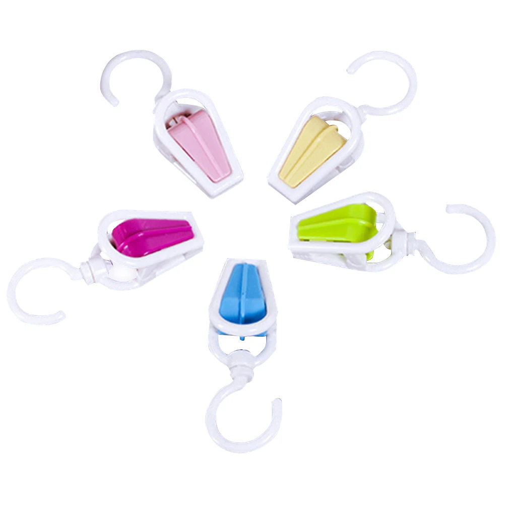 

20 Pcs Plastic Clothespins Windproof Clips Travel Hangers Multifunctional Coat Hooks Closet Organizers Laundry