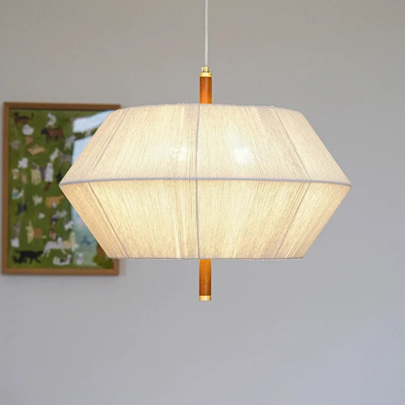 Imagem -02 - Nordic Retro Led Pendant Lights Wabi Sabi Pendant Lamp Hemp Rattan Pendurado Lâmpada Luminária para Quarto Sala de Jantar