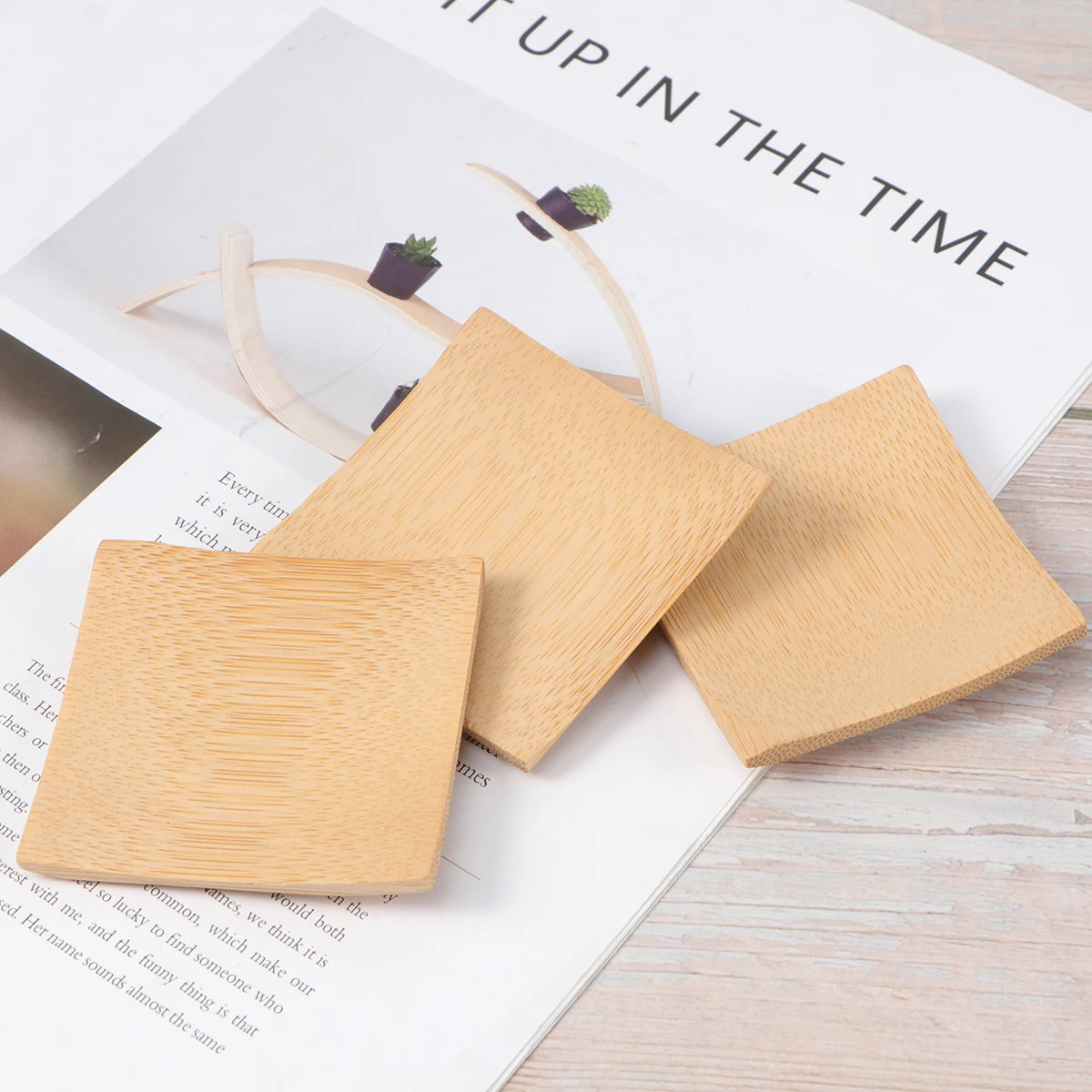 

10Pcs 6x6cm Bamboo Sushi Tray Square Snack Dish Small Plate for Dessert Dried Fruit Home Kitchen Tool Sushi Tray