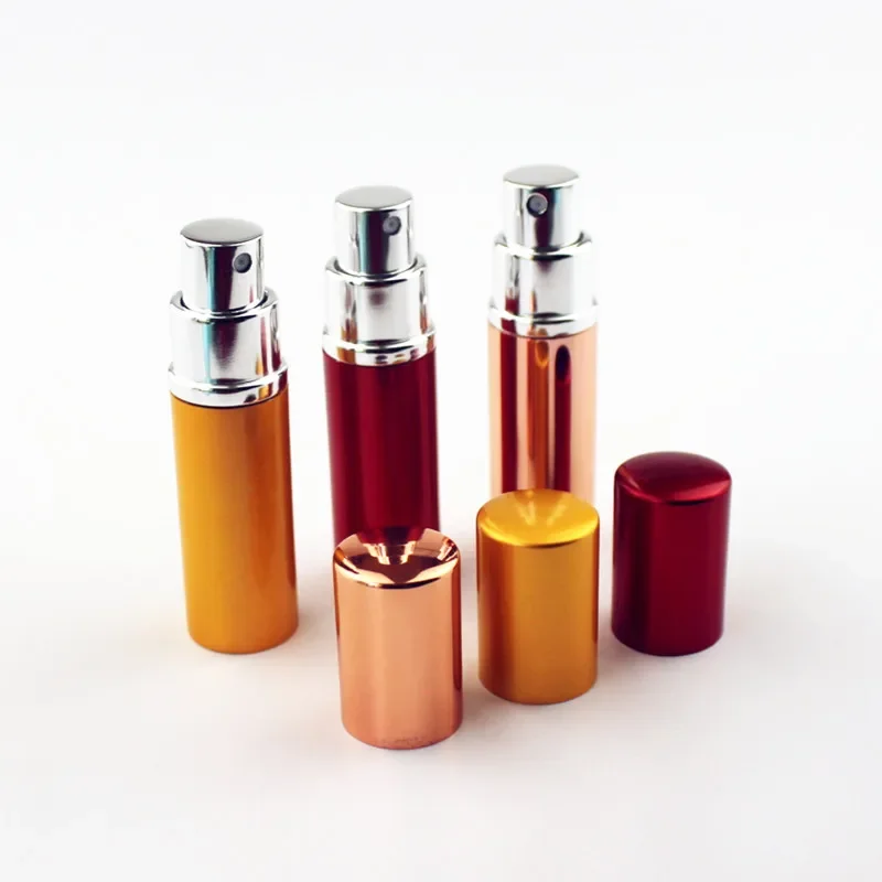 5ml Portable Mini Perfume Glass Bottle Travel Aluminum Spray Atomizer Empty Metal Parfume Atomiser Sprayer Factory wholesale