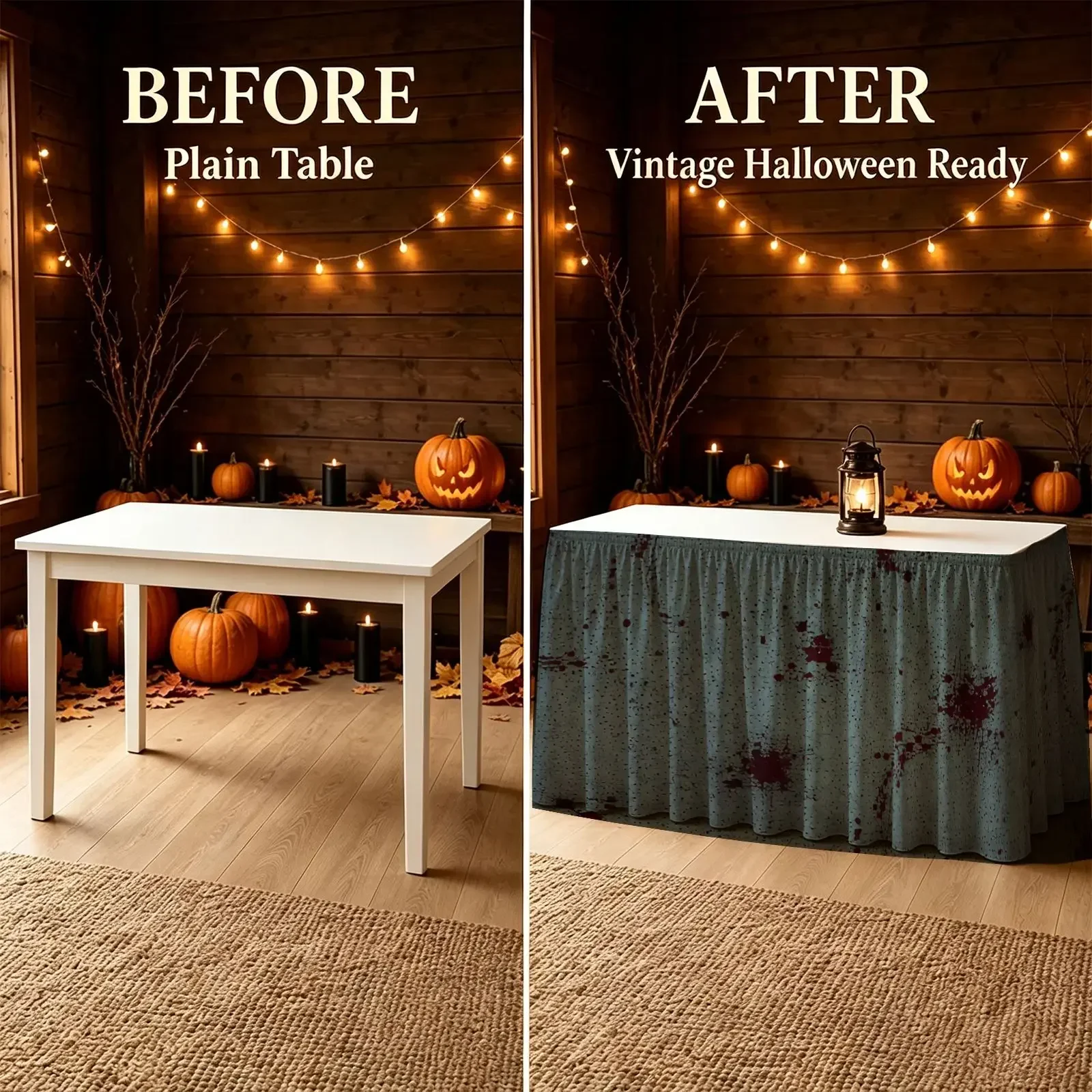 Red blood splatter horror pattern - suitable for Halloween and Christmas party restaurant kitchen decoration