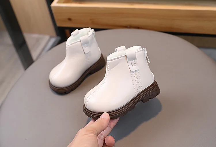 2026 Kinder Kurzstiefel Modische Jungen Schuhe Herbst Winter Leder Kinderstiefel Rutschfeste Kleinkind Mädchen Stiefel Kleinkind Schneeschuhe – Detail 8
