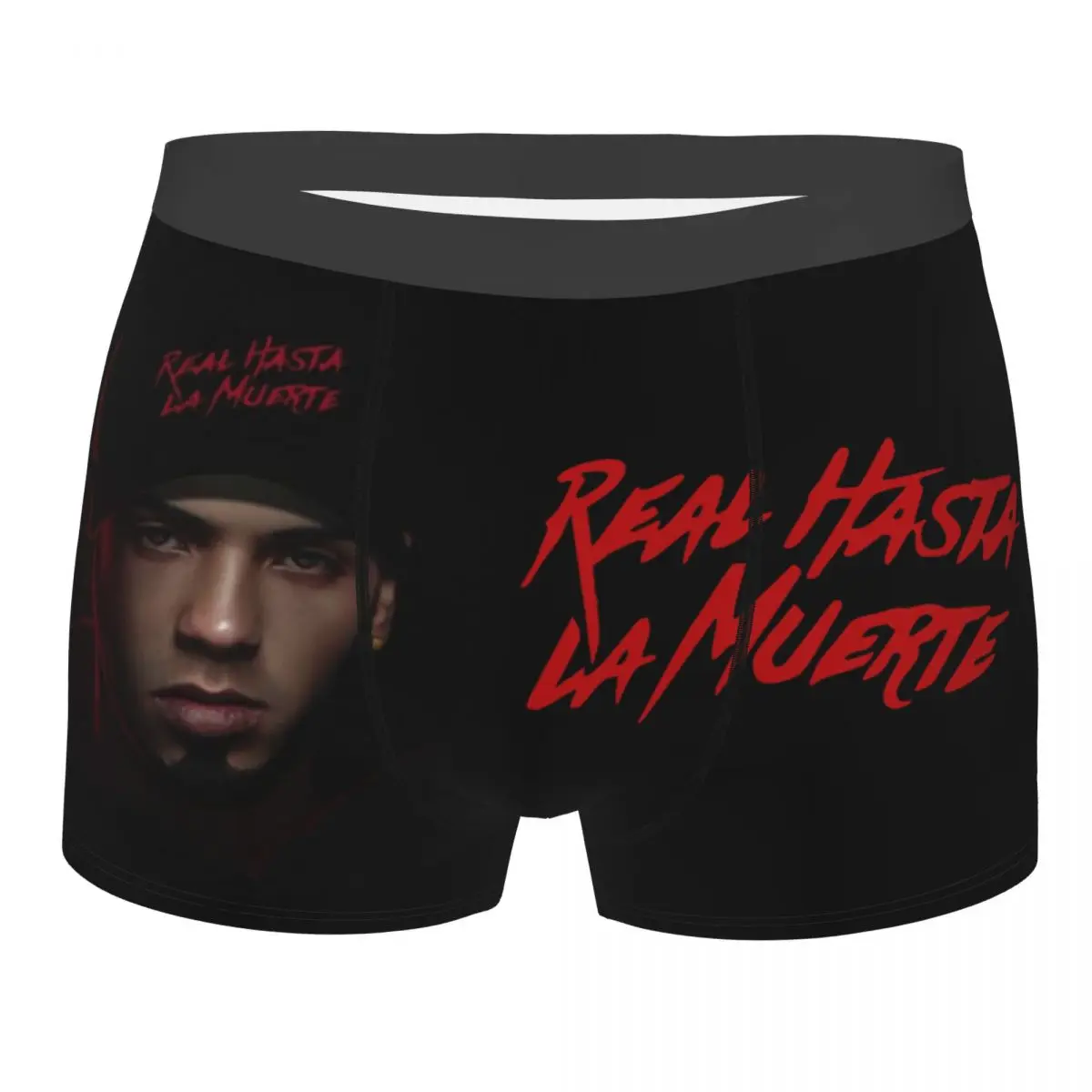 

Real Hasta La Muerte Anuel Trap Reggaeton Theme Men Printed Boxer Briefs Underwear Anuel AA Highly Breathable Top Quality Gift