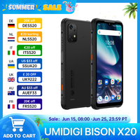 UMIDIGI BISON X20 Rugged Phone IP68,6000mAh Battery,NFC,12GB RAM(6+6G)128GB ROM,6.53’’HD+,Helio P60,20MP Camera Android 13 Phone