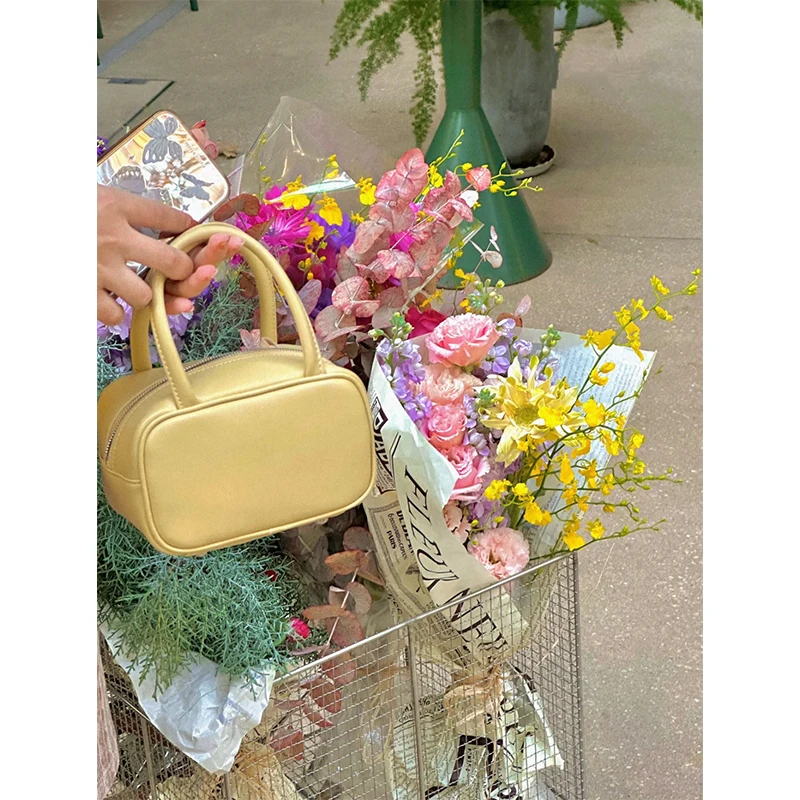 

Casual Crossbody Pillow Bag Women's Handbag Small Square Bag Leisure Single oulder Slanting Bag Korean Sle PU Leather