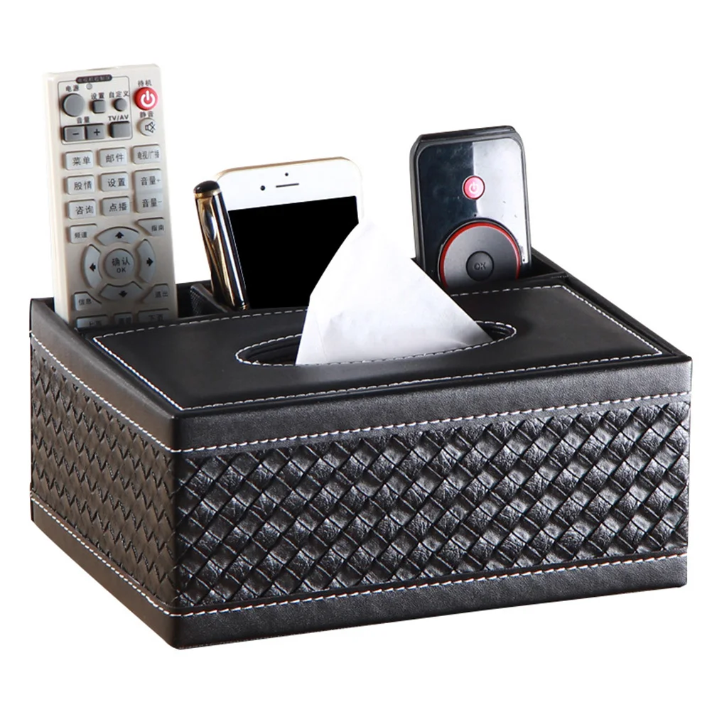 

Dispenser Tissue Box Tissues Cube Boxes Bamboo Multifunctional Desktop Penicl Holder