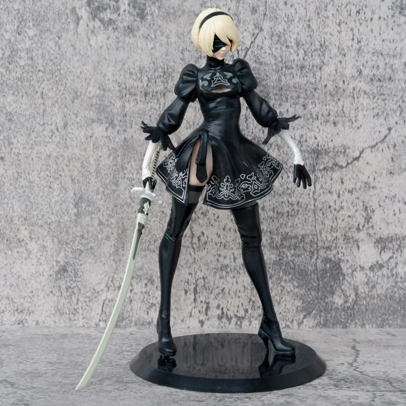 Bandai new products NieR:Automata 27CM YoRHa No. 2 Type B PVC action figure standing girl Battle Robot Model Statue Xmas Gifts