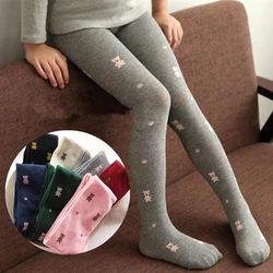 Autumn Spring Kids Cute Bear Pantyhose for Baby Girls Cute Tights Pants Children Skinny Stockings Kids Girl Tight