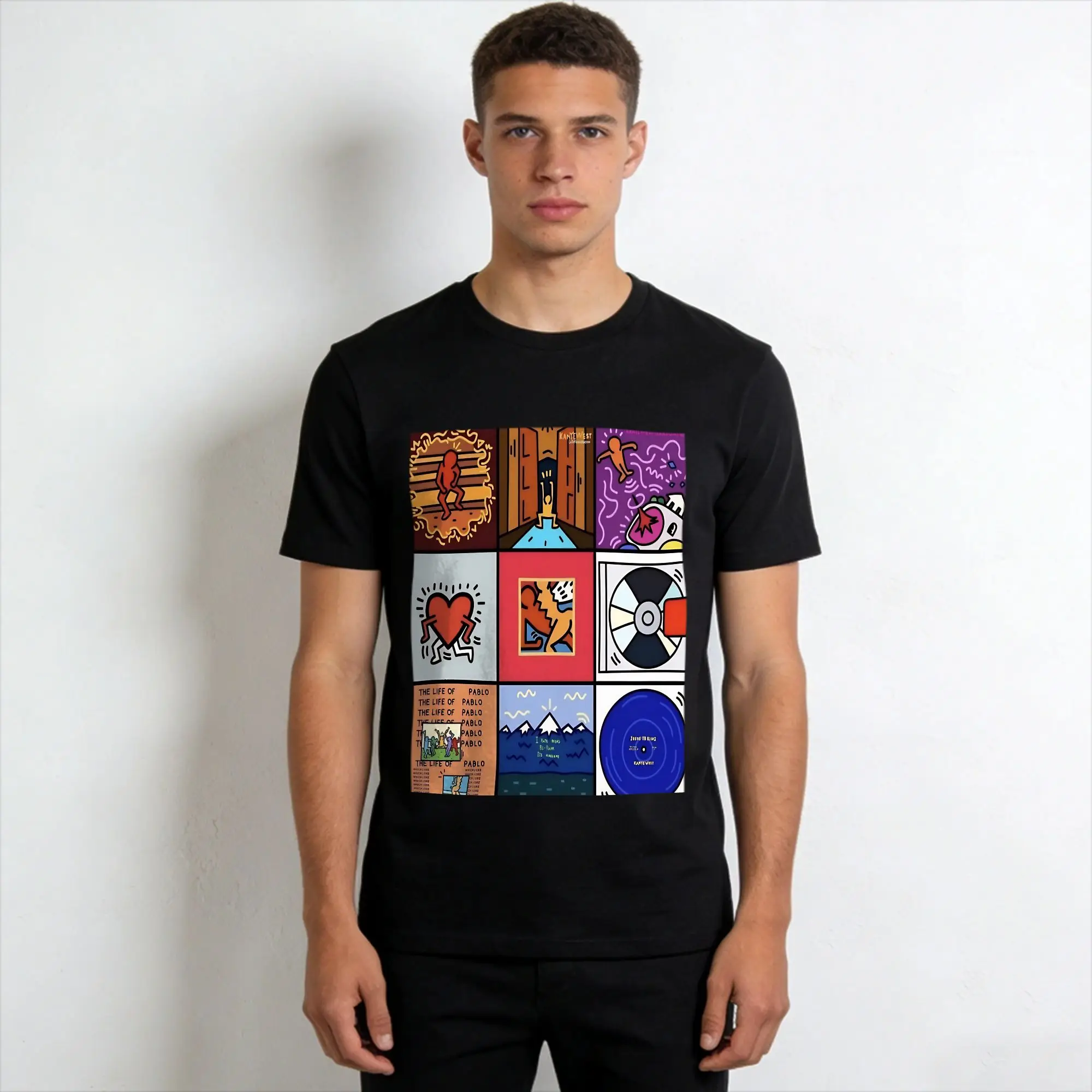 Kanye Wests Bully  T-Shirt Summer  100% Cotton T Shirts For Man Harajuku Pattern Tee Shirt Short Sleeve Y2K Fun Clothing