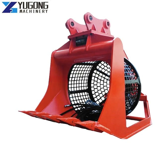 YG 360 Degree Rotating Screen Bucket for Excavator /Concrete Rotary Screen Bucket/Screening