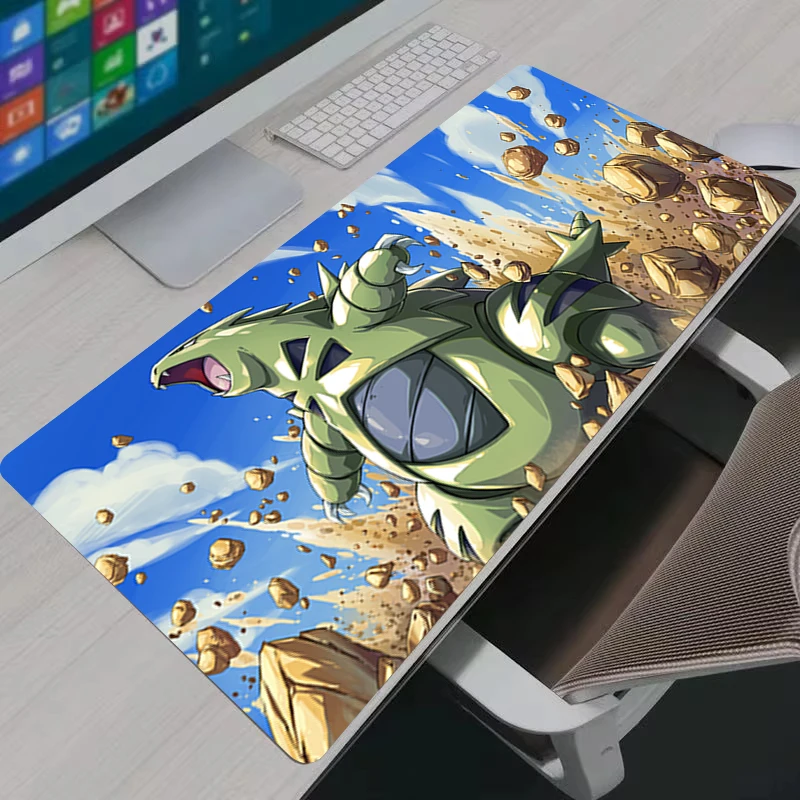 Large Mouse Pad Gamer XXL Office Pc Keyboard Mouse Mat Gaming P-Pokemon Tyranitar Rubber Base Mousepad Desk Accessories