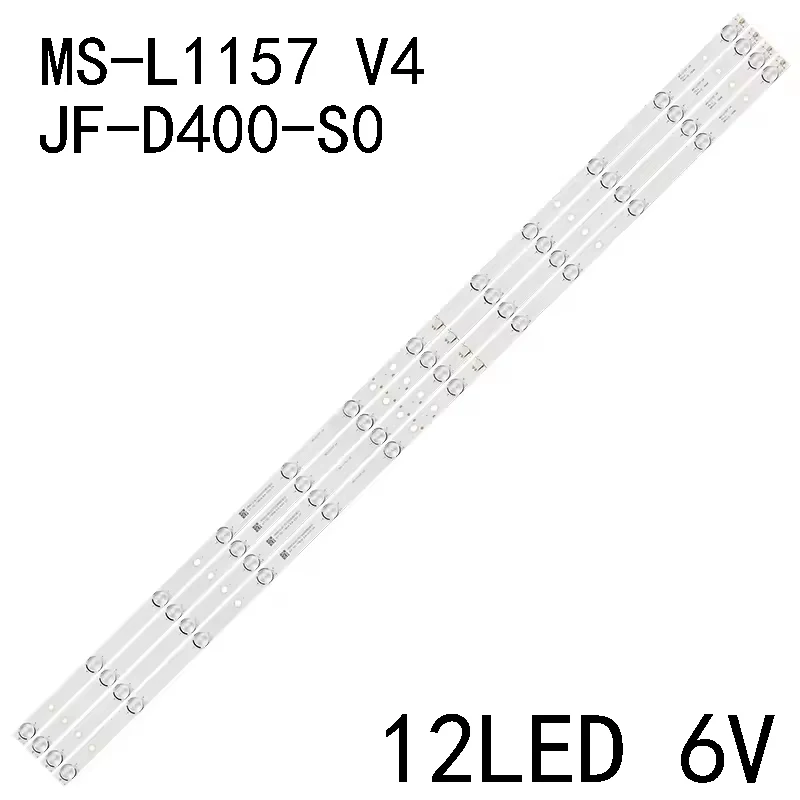 4 buah/set Strip lampu latar LED AKTV5534 MS-L1157 V4 JF-D400-S0 LEDs 12LED