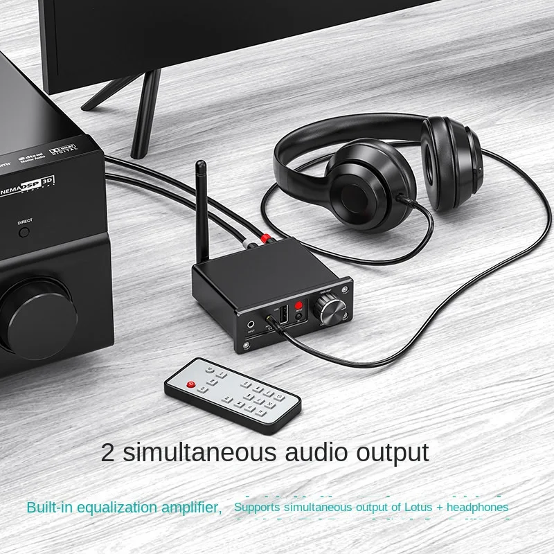 HIFI Bluetooth Receiver5.1 Coaxial Optical Fiber Digital Analog Audio Converter UDisk TV PS4 Connected To PowerAmplifier Speaker