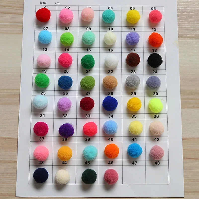 Plush Mini Pompom 10mm Mini Pompoms Soft Pompones Balls Fur Ball Flower Craft DIY Home Wedding Decoration 20g(288ps)