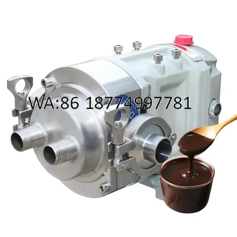 custom for Netzsch 3RP Sanitary Stainless Steel Heat Jacketed Lobe Pump Customizable OEM for Chocolate Dough 304 316L