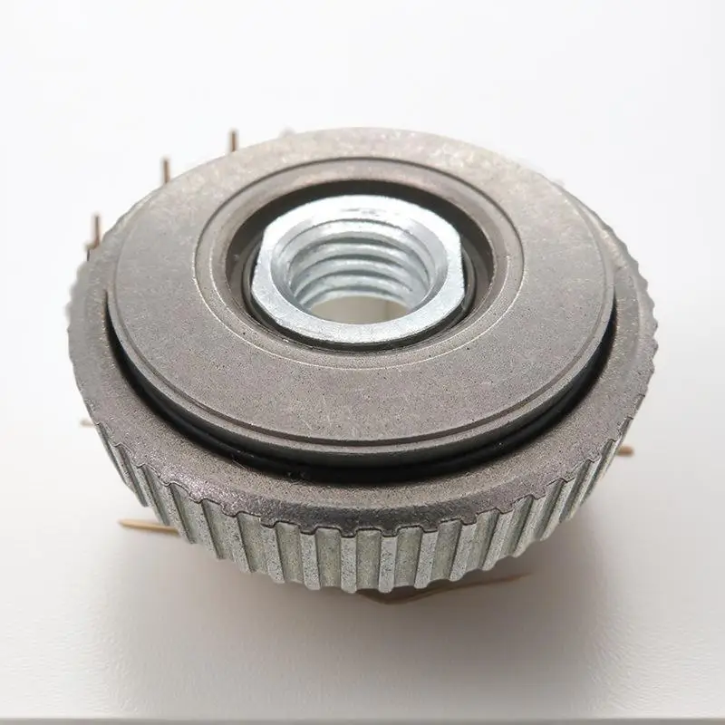 1Pack Silver Quick Release Nut Clamping Grinder Plate, M14 Thread Power Chuck Tools Self-locking