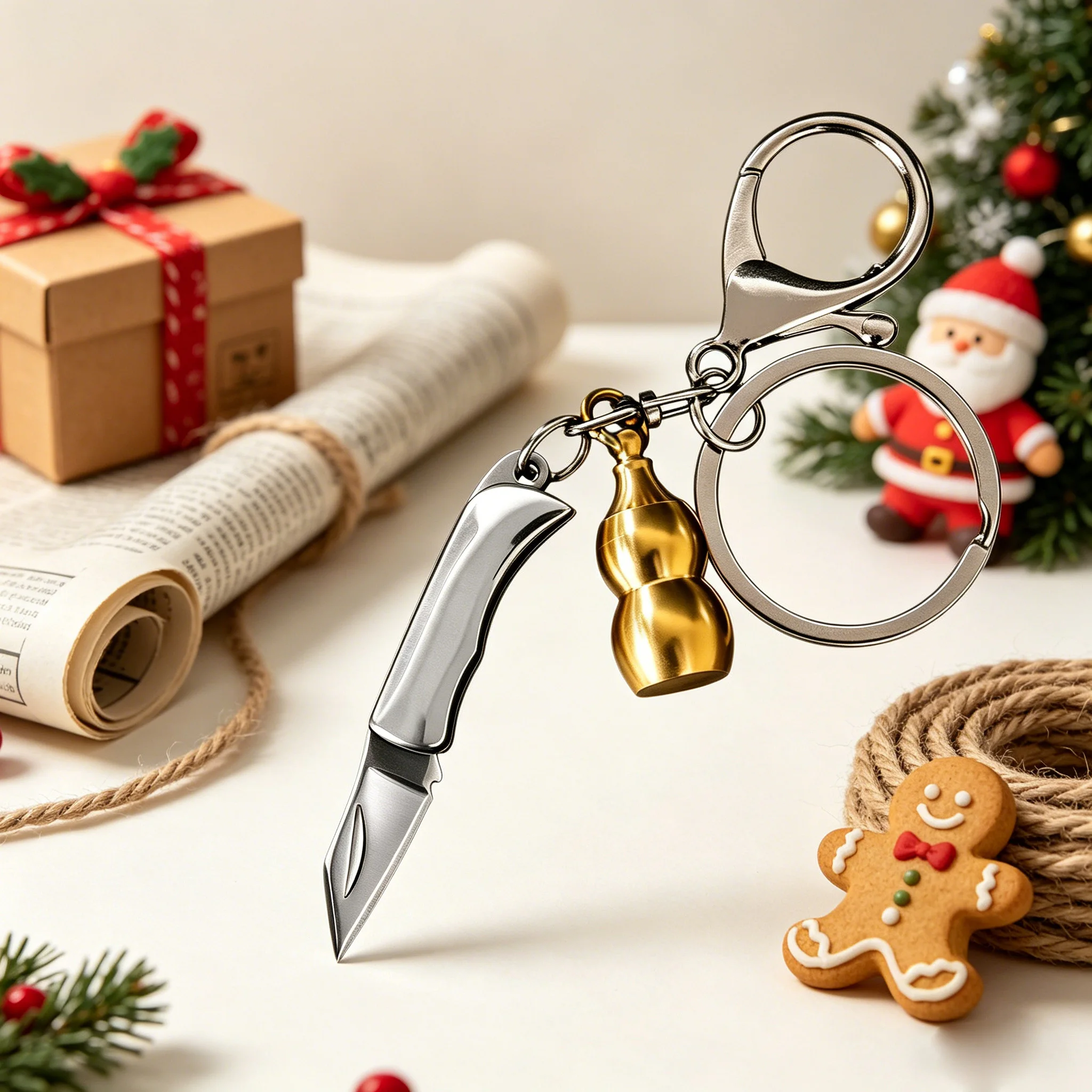 1PC，Mini Folding Knife Multifunctional EDC Utility Tool Portable Keychain Cutting Emergency Unboxing Crafts Lightweight Gadget