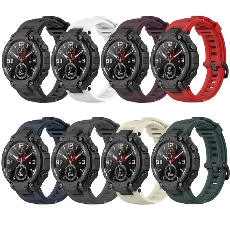 Силиконовый ремешок для Huami Amazfit T Rex Pro, ремешок для Xiaomi Amazfit T Rex A1918, спортивный браслет для умных часов, ремешок на запястье