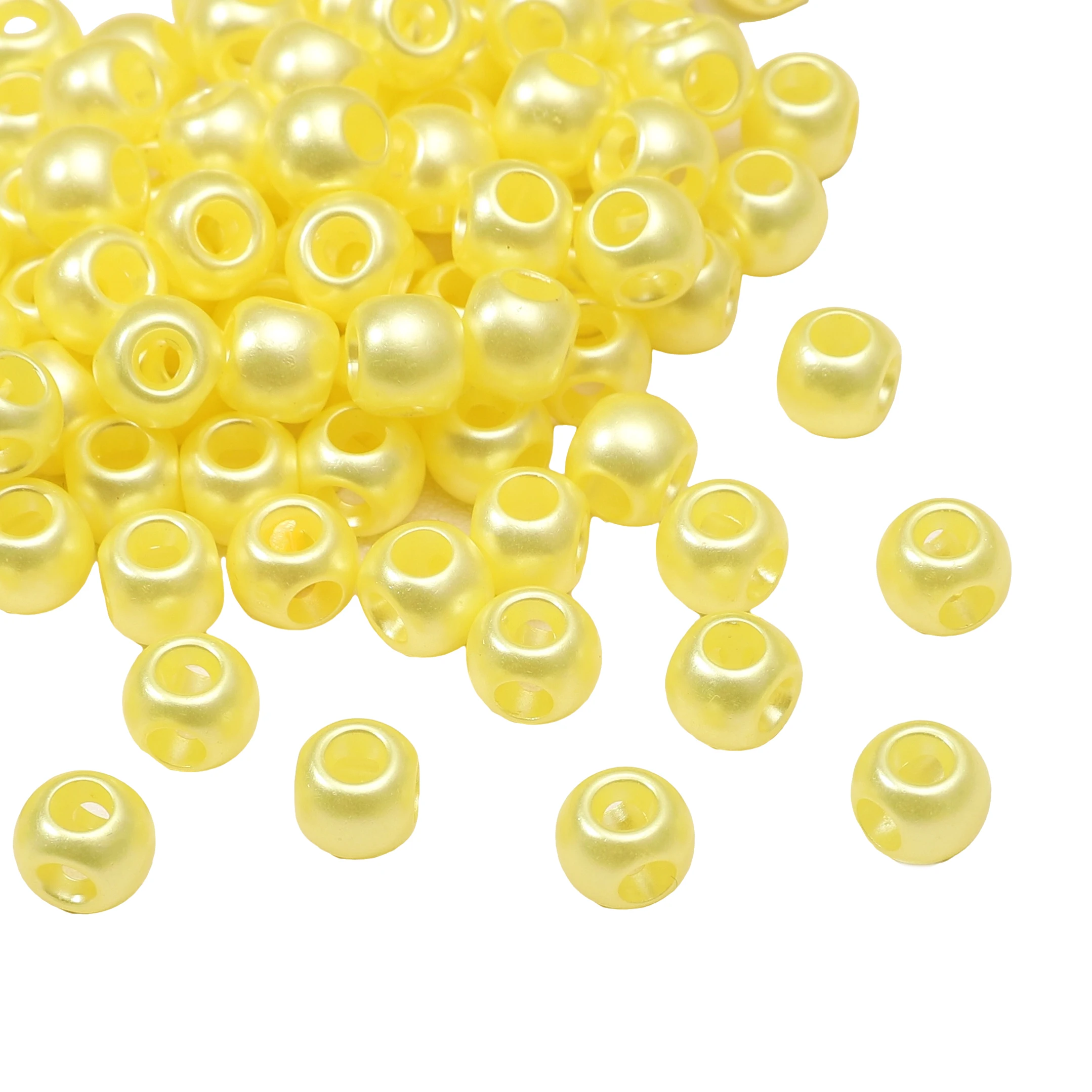 10 Stück 8 x 6 mm Acryl-beschichtete, farbige, runde, lose Spacer-Perlen für DIY-Armbänder, Halsketten, Schmuckherstellung, Zubehör – Detail 5