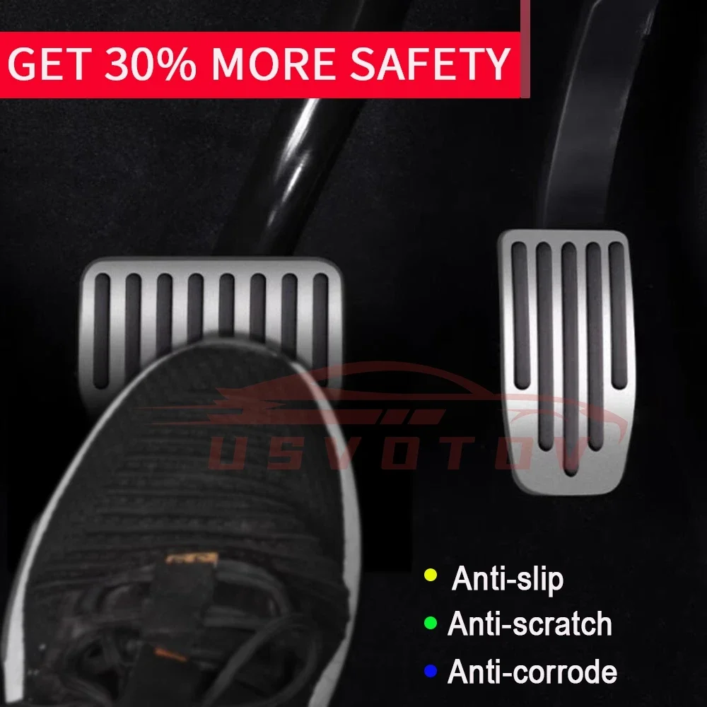 ل تسلا نموذج 3/Y غطاء دواسة الألومنيوم 2 حزمة الملحقات 2022-2025 منصات دواسة القدم المضادة للانزلاق الأداء مسرع Tesmayx