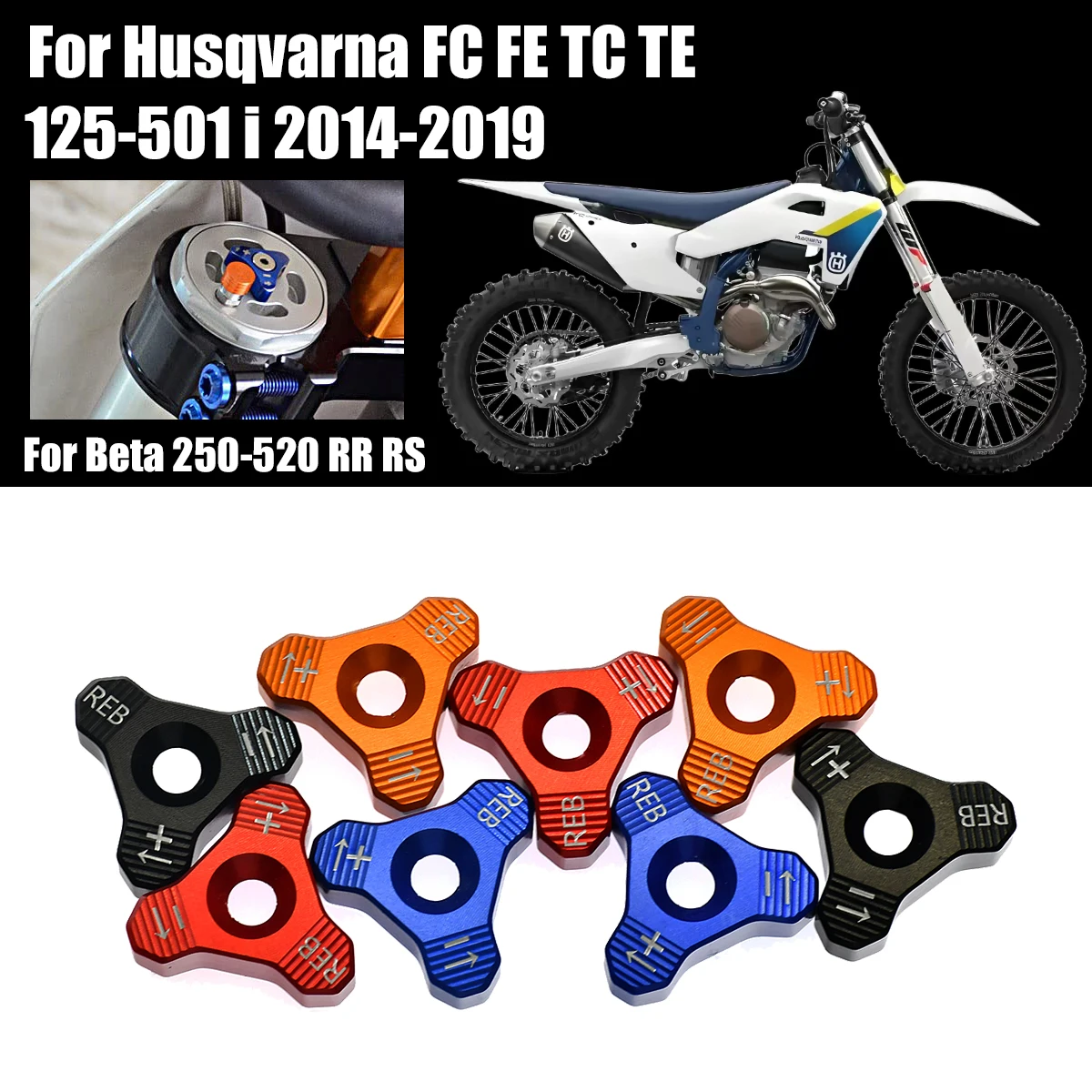 

48mm Front Shock Absorber Knob Adjuster For KTM 1050 1090 1190 EXC ECXF SX SXF XC XCW XCF XCWF Adventure Husaberg Husqvarna BETA