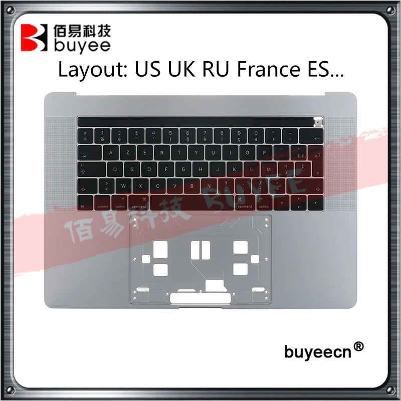 

Original A1707 Top Case For MacBook Pro Retina 15" A1707 PalmRest US UK RU French Spain Keyboard touchbar Replacement