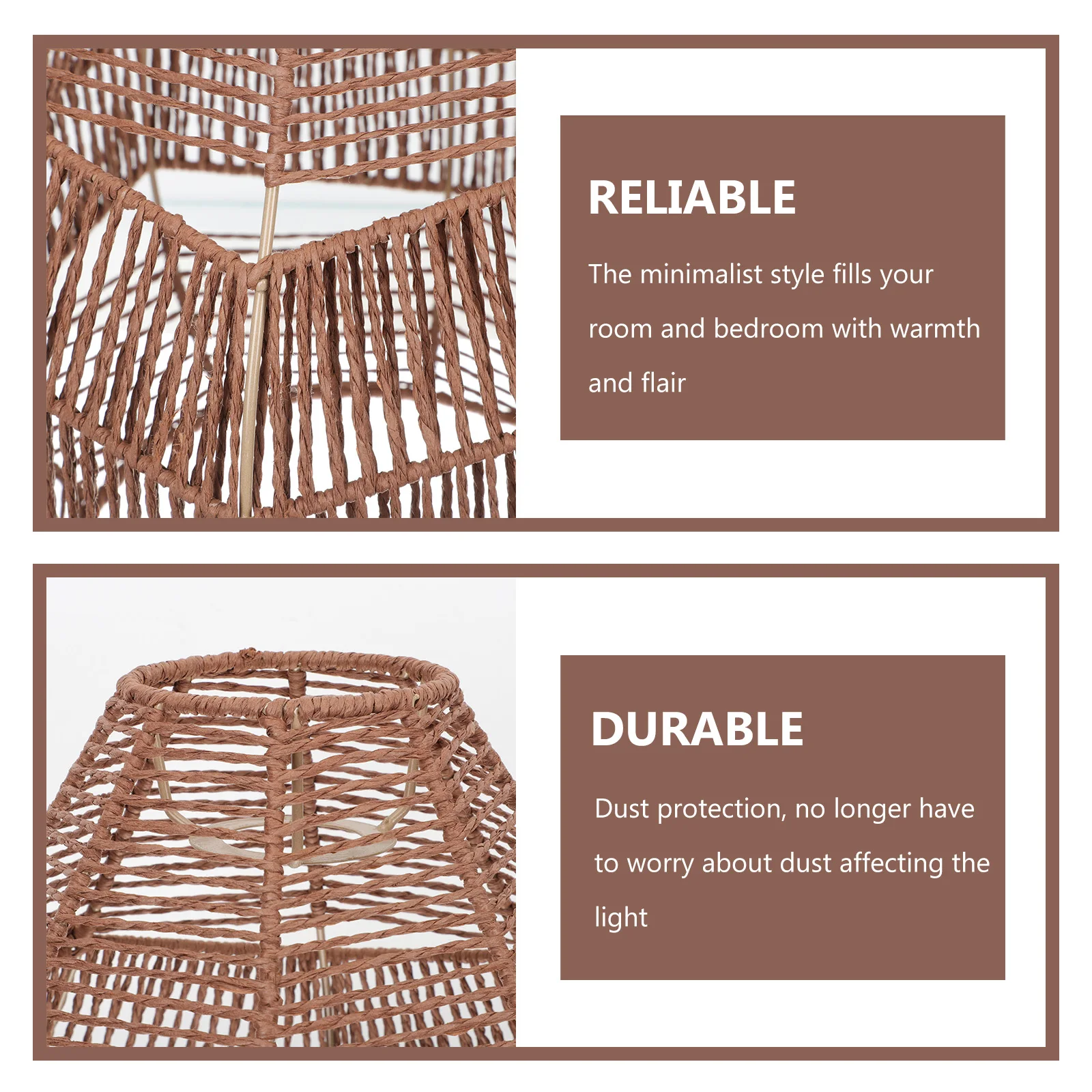 

Braided Lampshade Retro Style Paper Iron Material Weaving Lampshades for Ch Ceiling Light Cover Small Barrel Shades