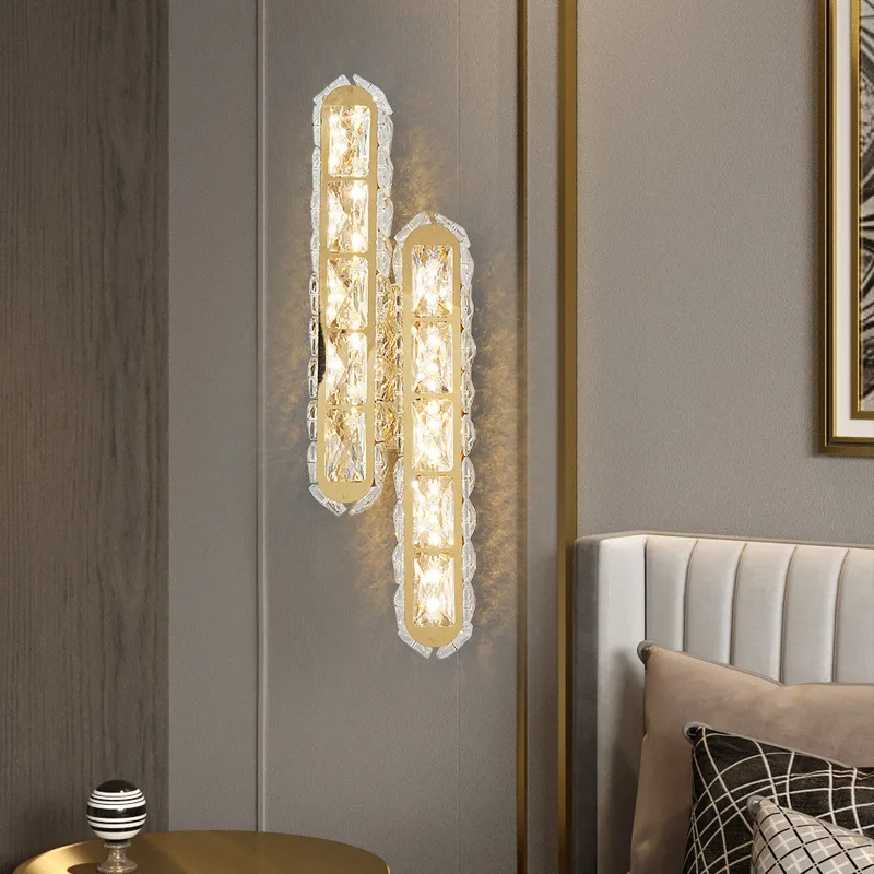 Luxury Crystal LED Wall Lamp, Modern Decor Lamp for Corridor, Hotel Room, Villa, KTV