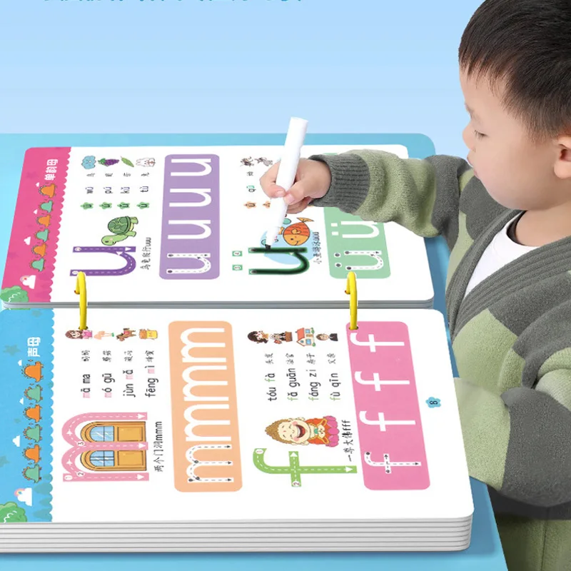 Magical Tracing Workbook Educational Montessori Books for Children Pen Control Training Reusable Calligraphy Copybook for Kids