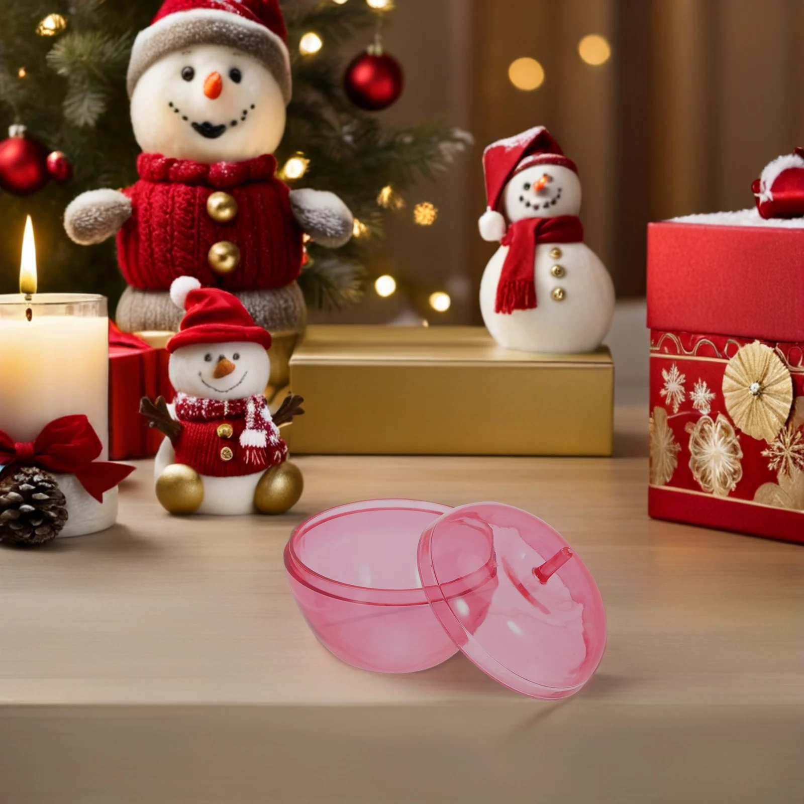 

24pcs Christmas Apple Storage Boxes Plastic Apple Shaped Candy Containers For Holiday Wedding Birthday Party Favors Sealed