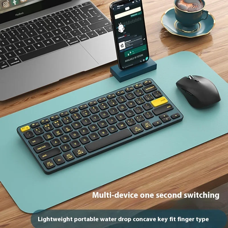 

Bow Bluetooth Three-Mode Wireless Keyboard And Mouse Set Charging Silent Notebookkeyboard Wireless For Computer Laptop Office