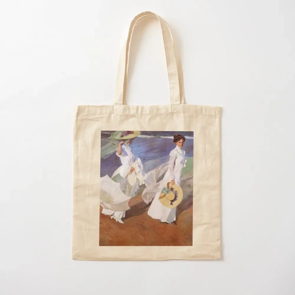 

Joaquin Sorolla Women Walking on the Beach Impressionist Painting Tote Bag Canvas Shopper Lady bag Tote Bag