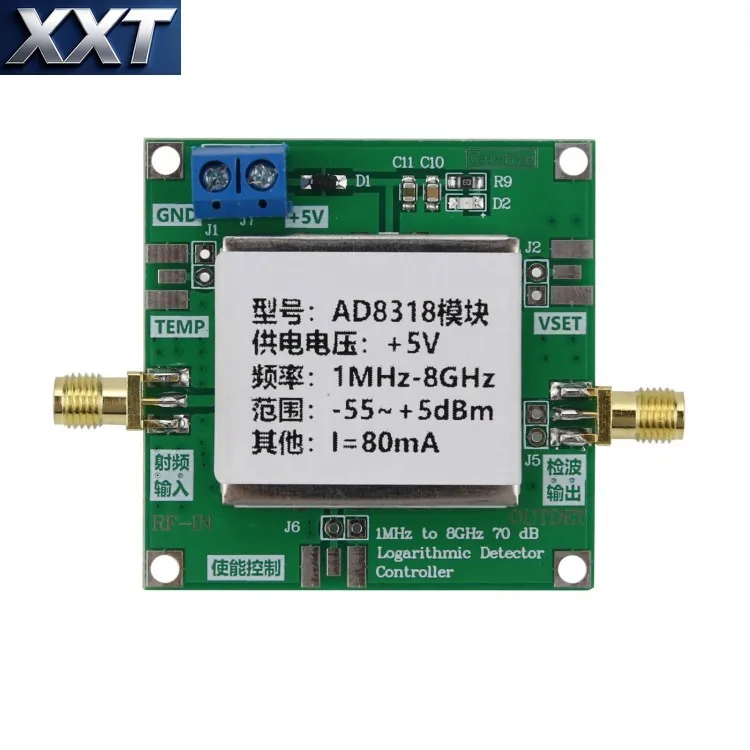 Module de mesure de signal logarithmique 1-8000 MHz, carte de circuit de mesure de puissance et de fréquence haute sensibilité