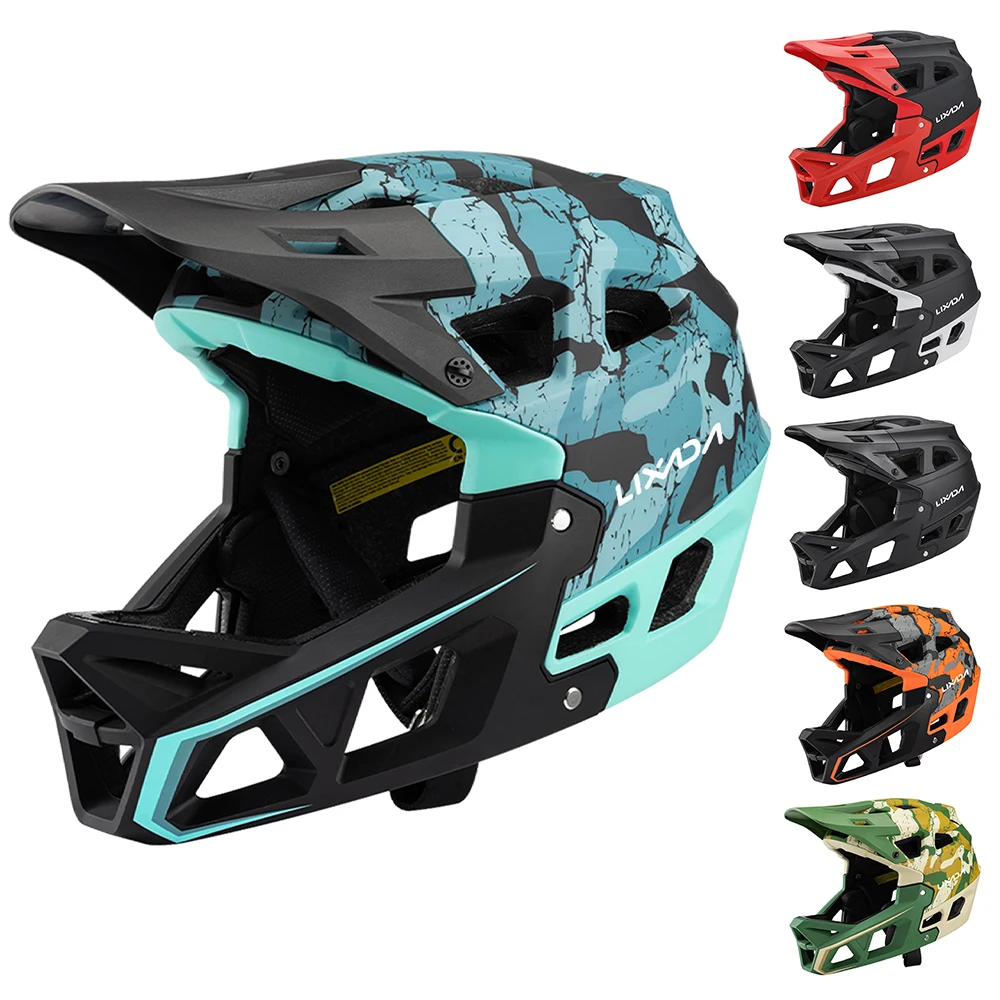 Full Face Mountain Bike Helmet Adult Racing Downhill MTB Helmet  Equipped with EPP Chin Support for Adults Mountain Bike Cyclist