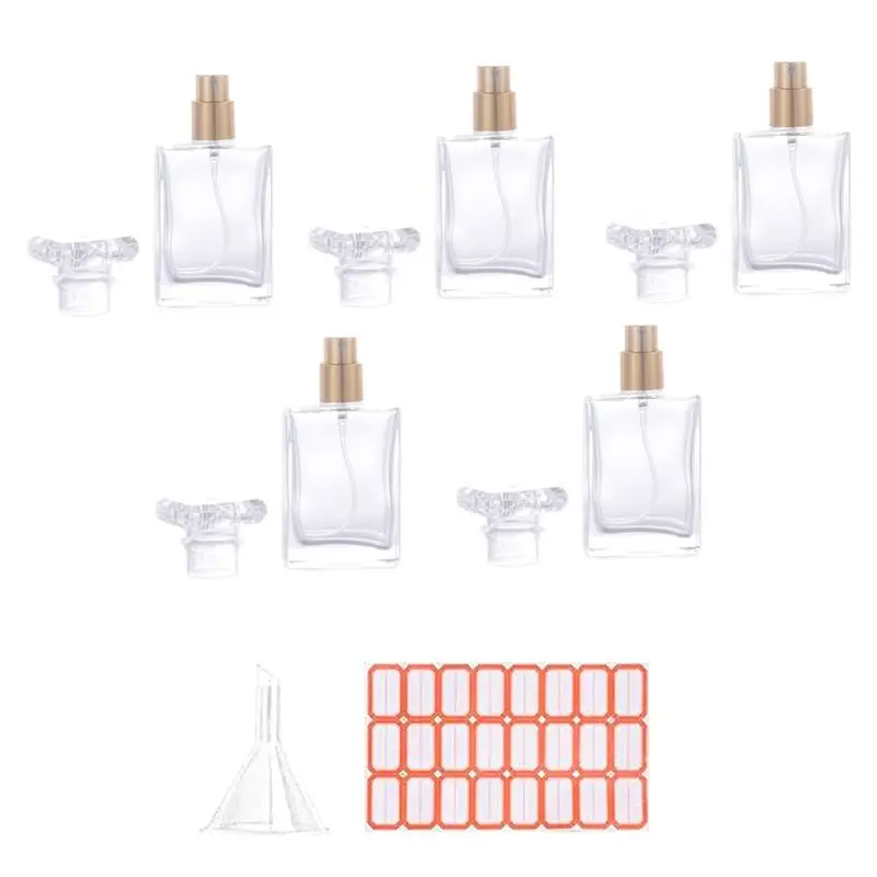 

AEE4-5Pcs 30Ml Spray Bottles Small Cosmetic Atomizer Perfume Bottles Atomizing Spray Container Glass Spray Bottle For Travel