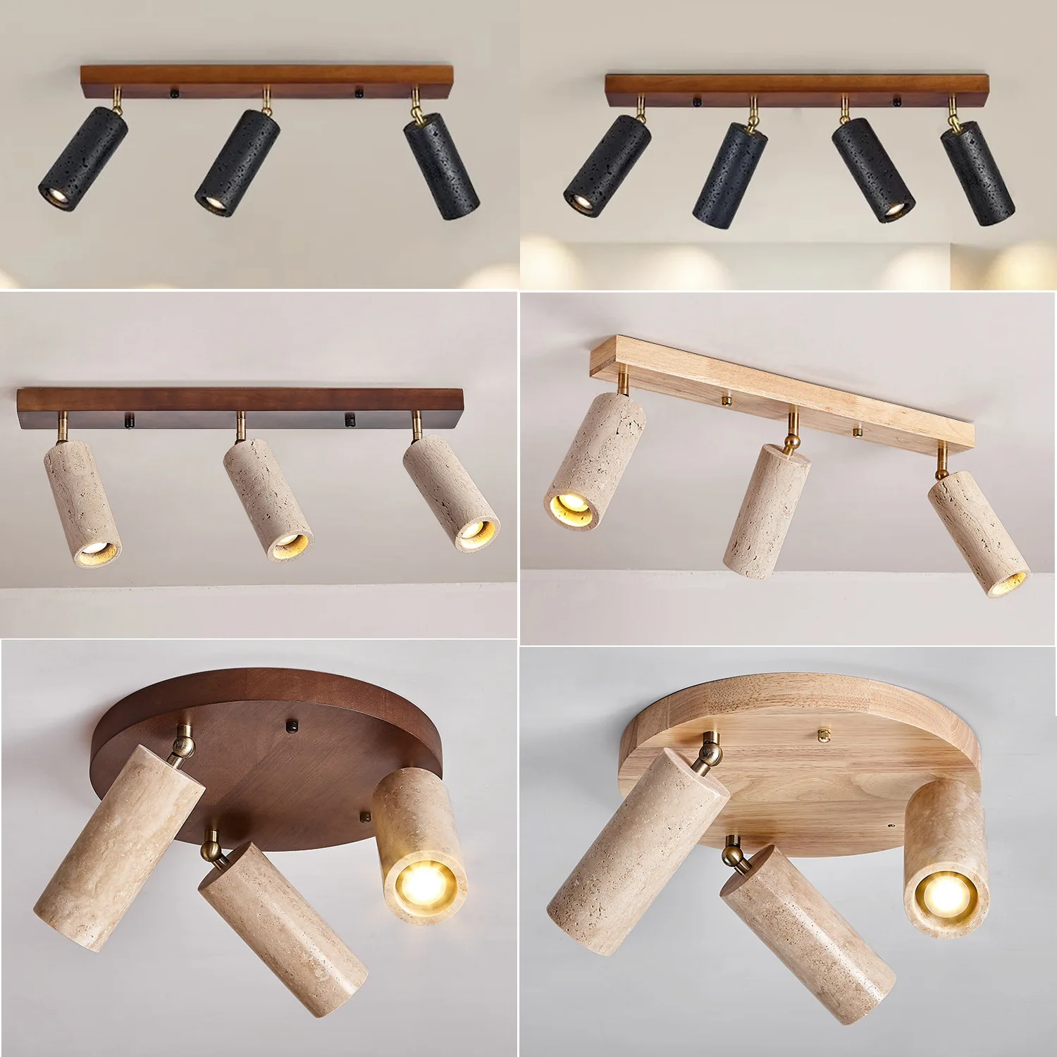 Vintage LED Ceiling Light Without Main Lights Hallway Dressing Room Clothing Lighting Fixtures Exposed Spotlights Ceiling Lamps