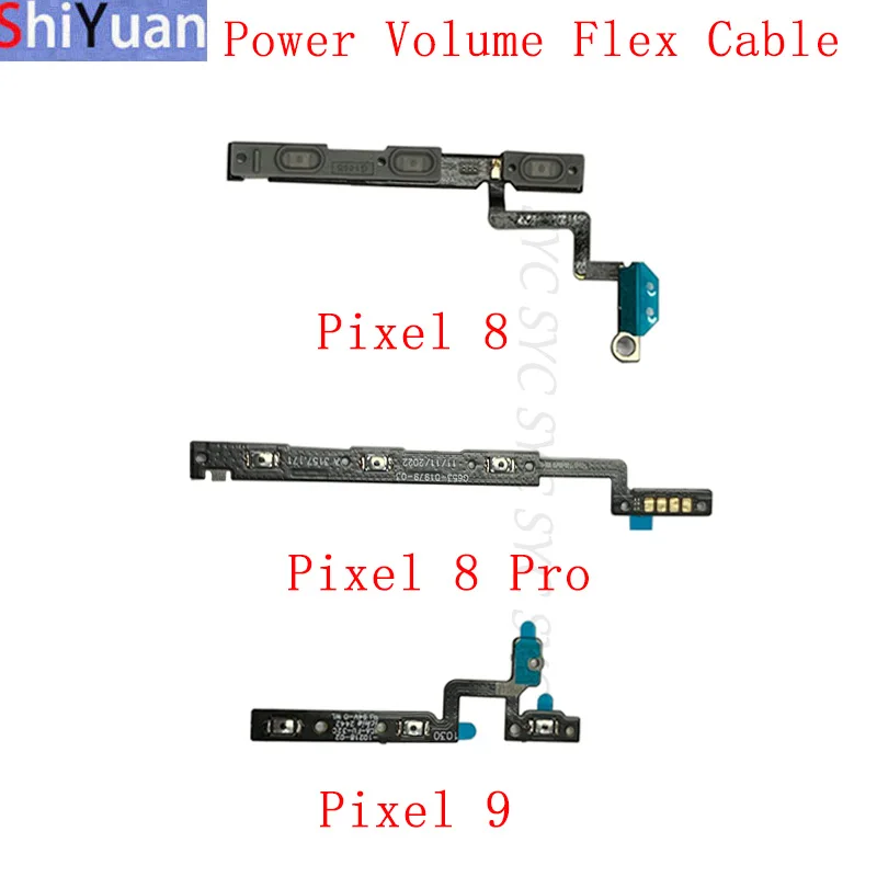 

Power Volume Switch Control Side Button Flex Cable For Google Pixel 9 Pixel 8 Pro Power On Off Replacement Parts