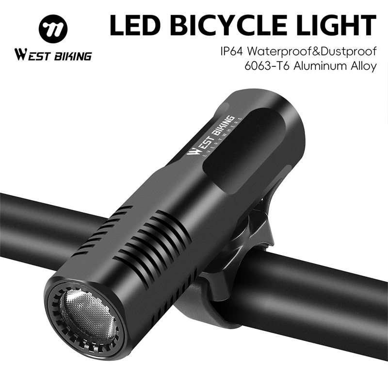 

WEST BIKING Aluminum Alloy Bicycle Front Lights 400/800/1000Lumen Waterproof Type-C Charging MTB Bike Headlight Bike Accessories