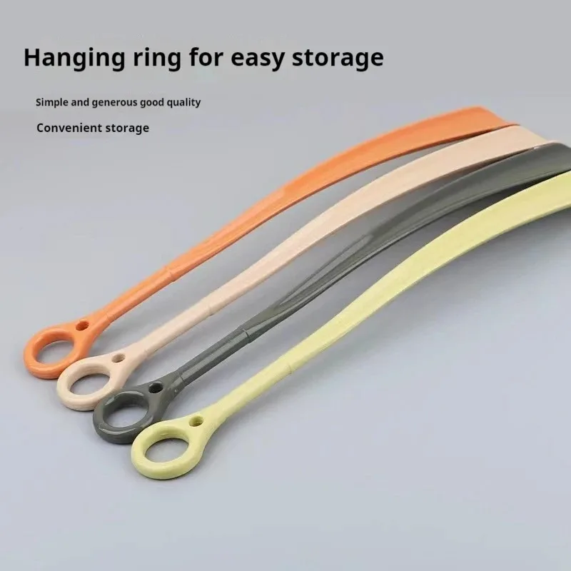 1 unidad de calzador de mango largo de 47 cm con anillo para colgar, para mujeres embarazadas y personas mayores, utensilio doméstico para calzarse sin esfuerzo