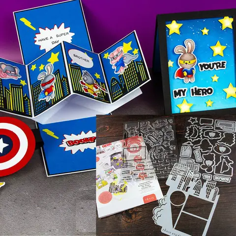 2025 Tonic New Release A Super Heroic Creative Collection Die Set DIY Scrapbooking 2026 New Year Greeting Card Gift Box Cut Dies