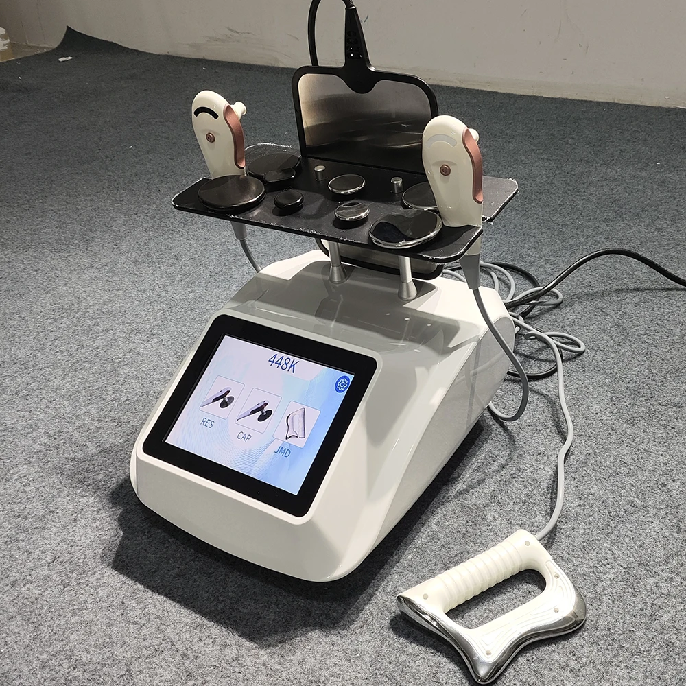 

448KHZ Tecar Therapy RET CET JDM Diathermy Machine Pain Relief Body Sliming Weight Loss Skin Deep Health Care System Portable