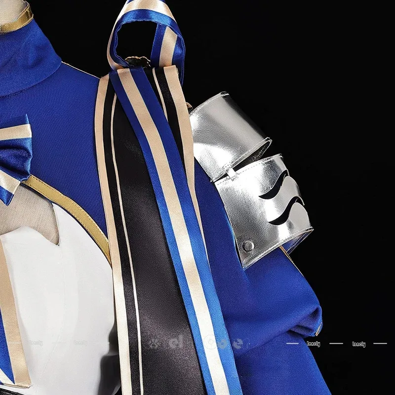 

CyHonkai Star Rail Saber Cosplay Costume Wig Short Skirt Headwear Bow Socks Full Set For Women Men Altria Pendragon Party Carniv