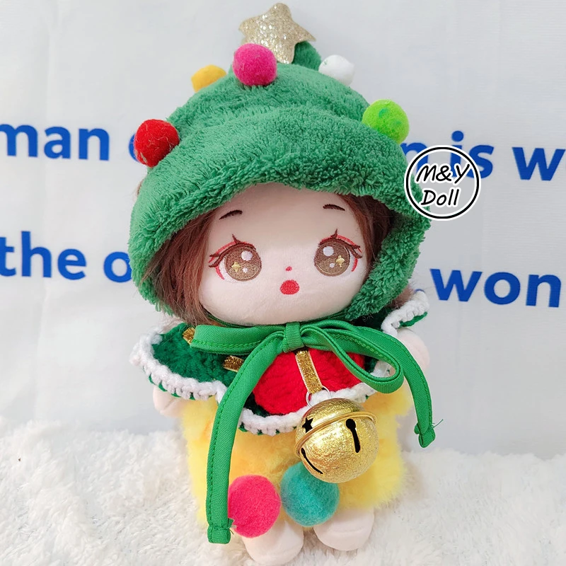 20cm Doll Clothes Christmas Tree Hat Overalls Bell Clothes Set Xmas DIY Doll Accessories Idol Jungkook Jimin Jin V SUGA RM